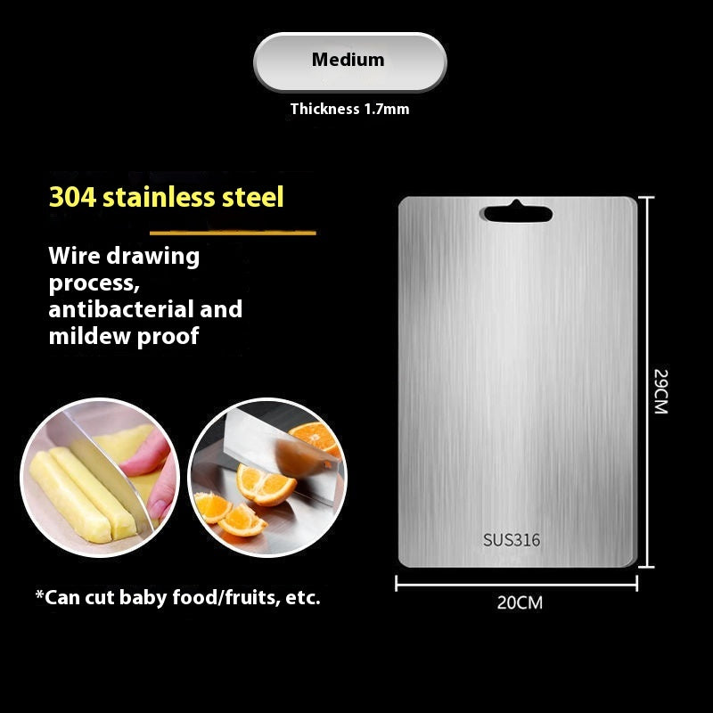 316 Stainless Steel Thickened Cutting Board Oversized Mildew-proof Household Kitchen Panel