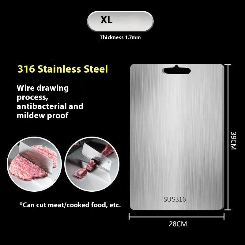 316 Stainless Steel Thickened Cutting Board Oversized Mildew-proof Household Kitchen Panel