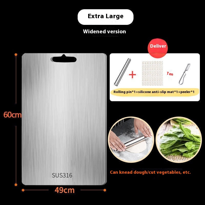 316 Stainless Steel Thickened Cutting Board Oversized Mildew-proof Household Kitchen Panel