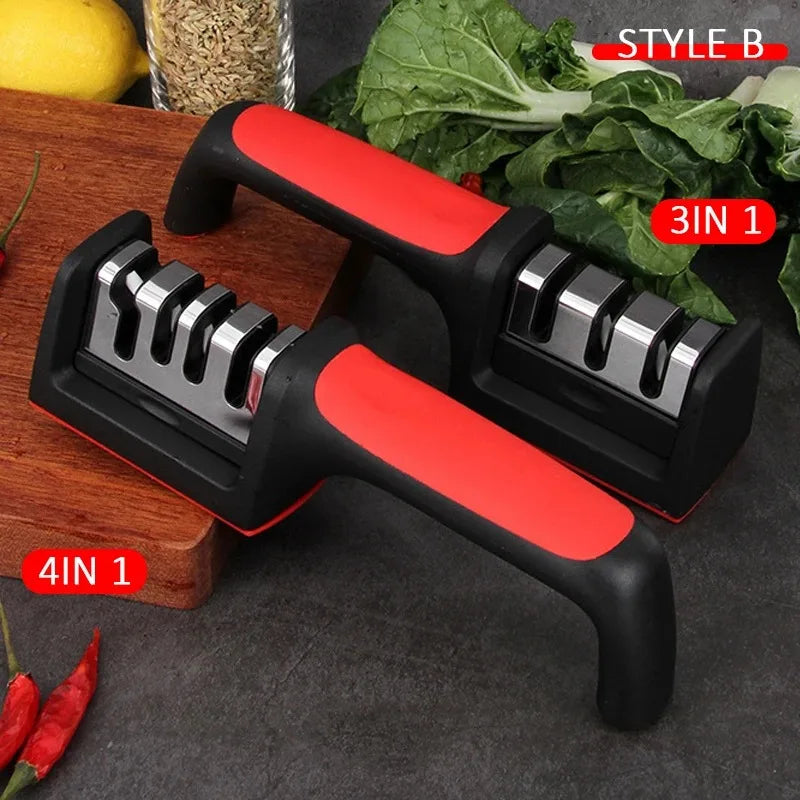 Multi-Stage Knife Sharpener (3-Stage / 4-Stage) for Fast Blade Care