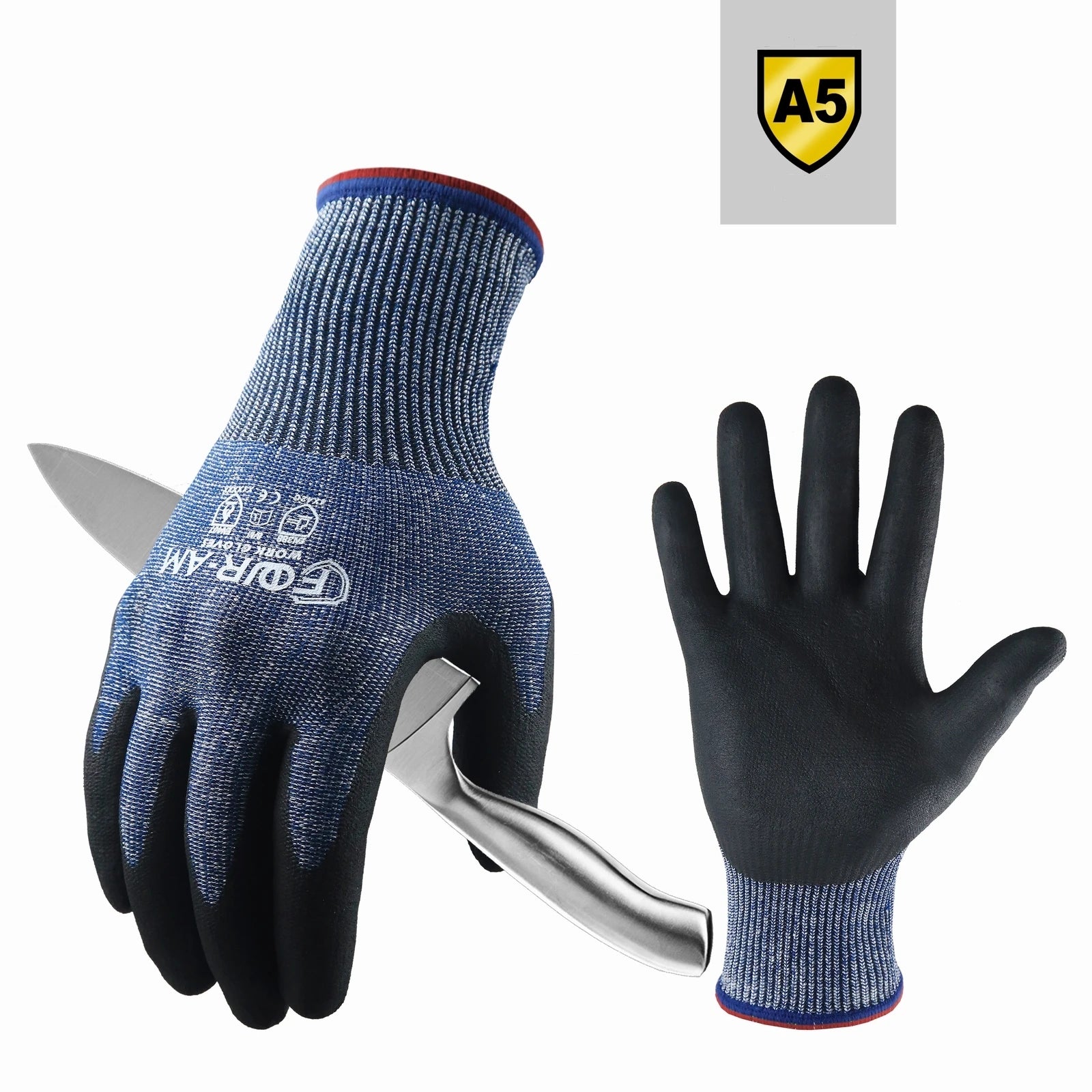 Level-5 Cut-Resistant Safety Gloves | Non-Slip Grip & Tough HPPE