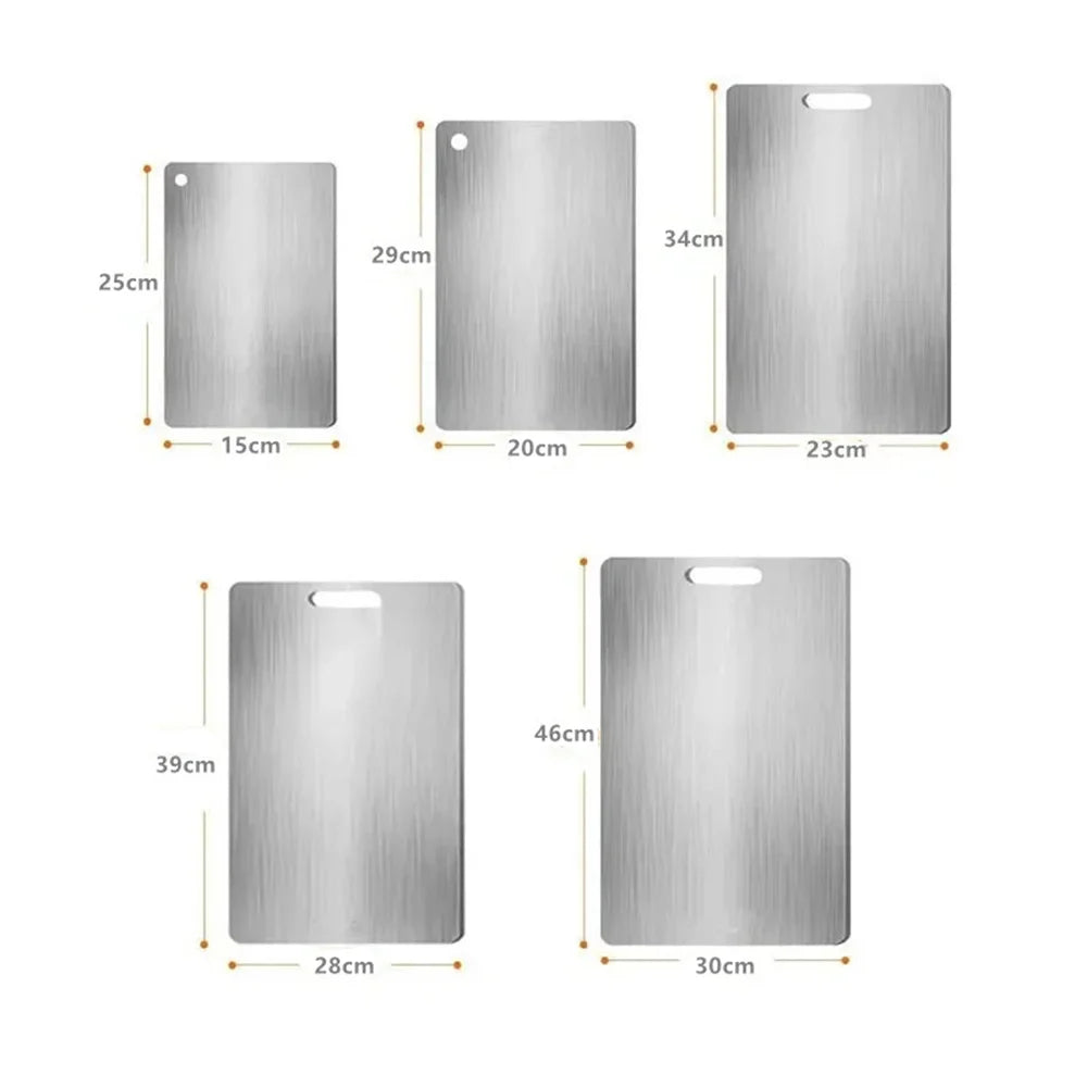 316 Stainless Steel Chopping Board Panel Kitchen Household Thickened Double Sided Kneading Dough Board Fruit Meat Cutting Board