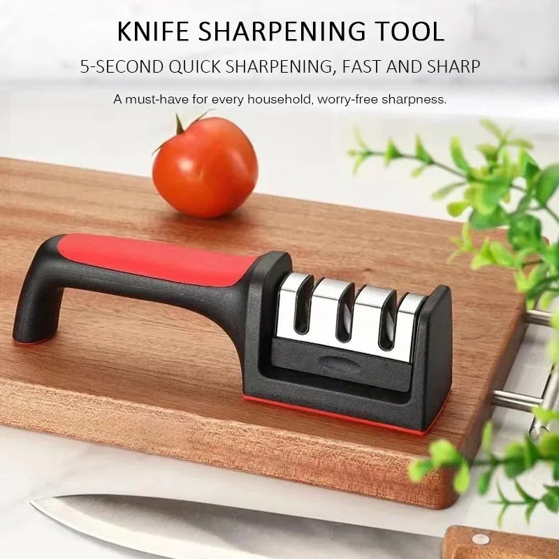 Multi-Stage Knife Sharpener (3-Stage / 4-Stage) for Fast Blade Care