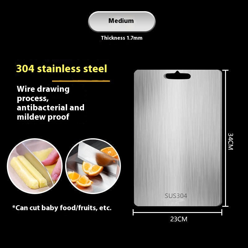 316 Stainless Steel Thickened Cutting Board Oversized Mildew-proof Household Kitchen Panel