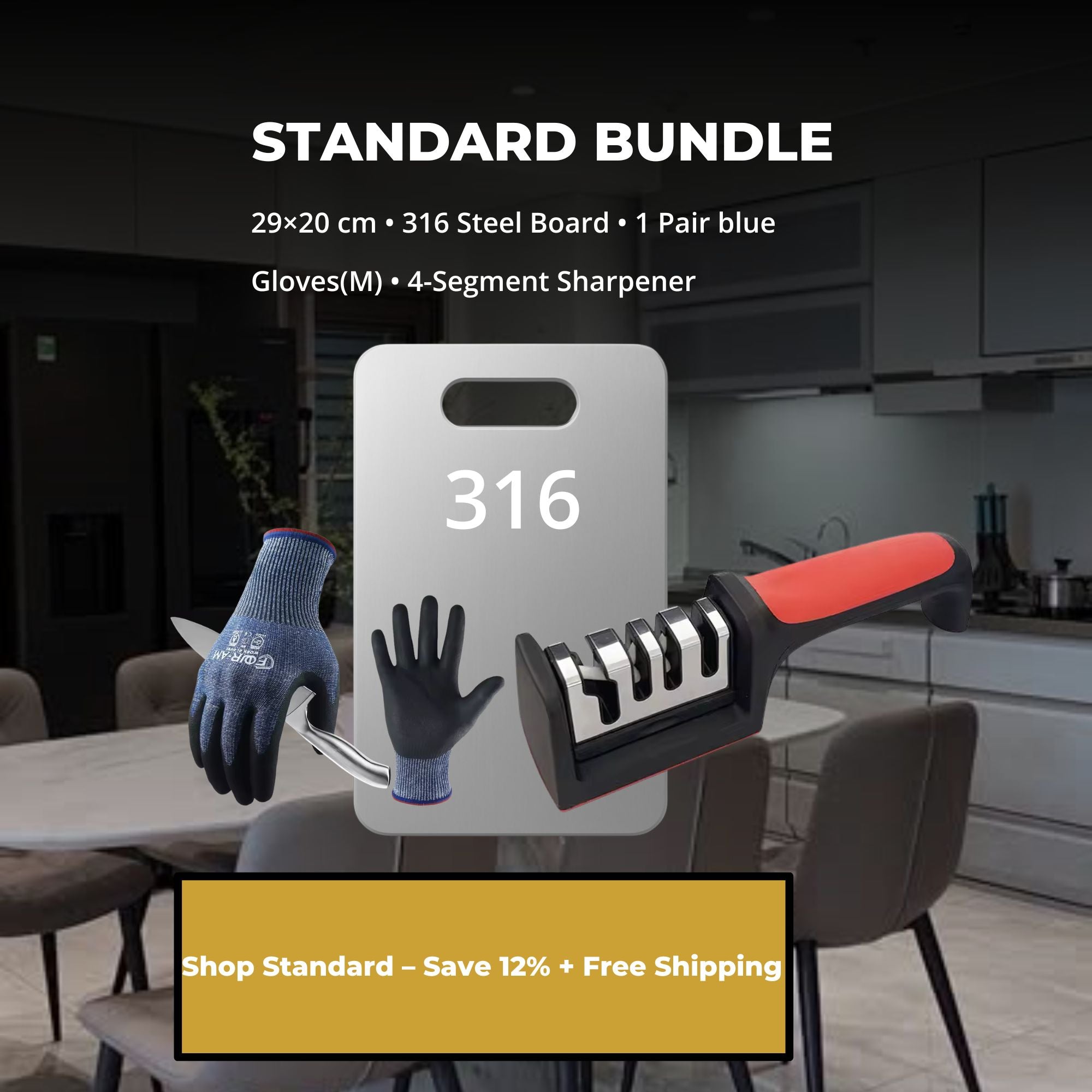 Kitchen Safety & Cutting Set – Standard (29×20 cm)